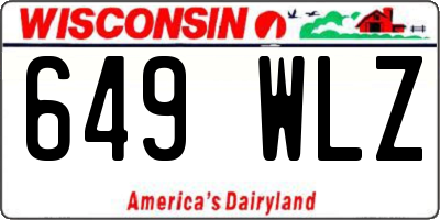 WI license plate 649WLZ