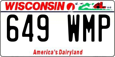 WI license plate 649WMP