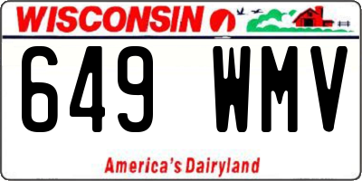 WI license plate 649WMV