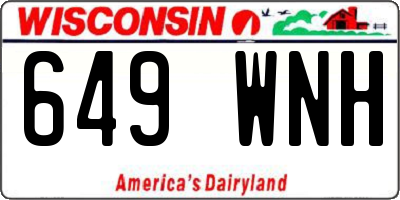 WI license plate 649WNH
