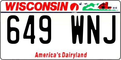 WI license plate 649WNJ