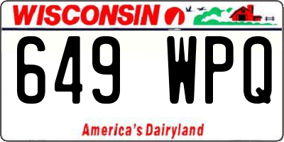 WI license plate 649WPQ
