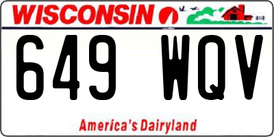 WI license plate 649WQV