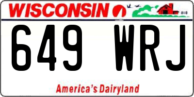 WI license plate 649WRJ