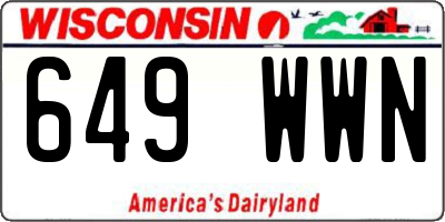 WI license plate 649WWN