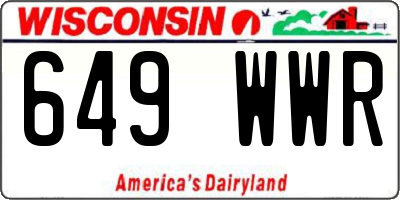 WI license plate 649WWR
