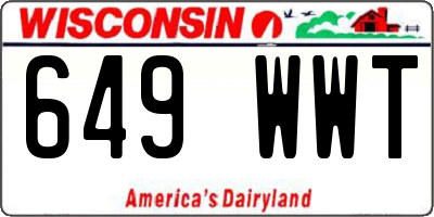 WI license plate 649WWT
