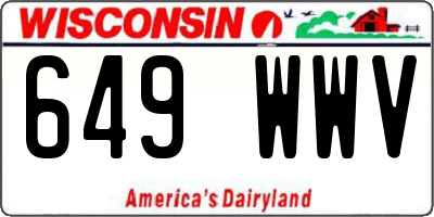 WI license plate 649WWV