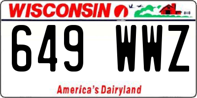 WI license plate 649WWZ
