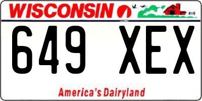 WI license plate 649XEX
