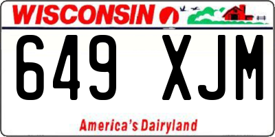 WI license plate 649XJM