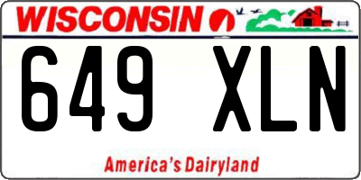 WI license plate 649XLN
