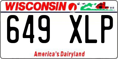 WI license plate 649XLP