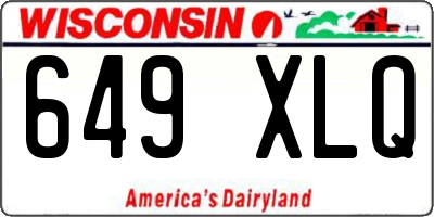 WI license plate 649XLQ