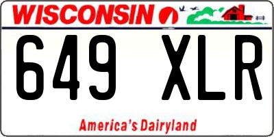 WI license plate 649XLR