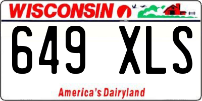 WI license plate 649XLS