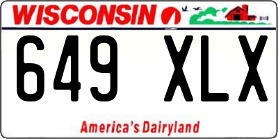 WI license plate 649XLX