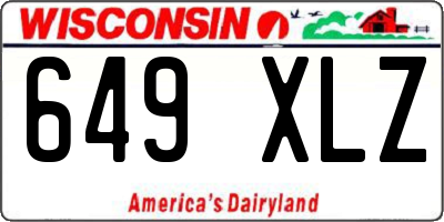 WI license plate 649XLZ