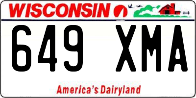 WI license plate 649XMA