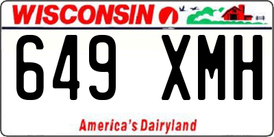 WI license plate 649XMH