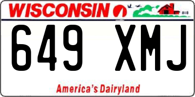 WI license plate 649XMJ