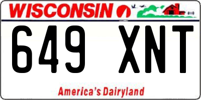 WI license plate 649XNT