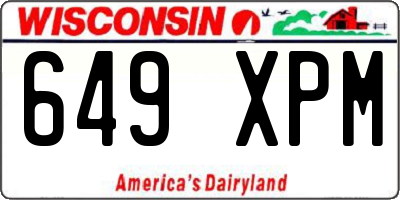 WI license plate 649XPM