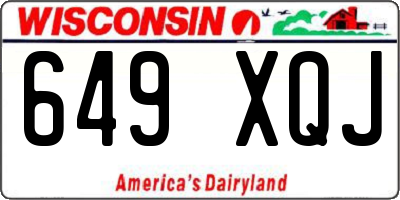 WI license plate 649XQJ