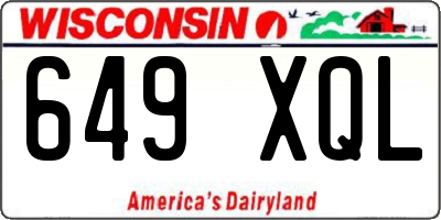 WI license plate 649XQL