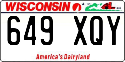 WI license plate 649XQY