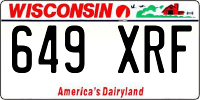 WI license plate 649XRF