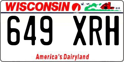 WI license plate 649XRH