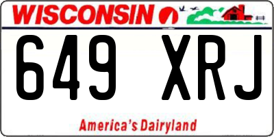 WI license plate 649XRJ
