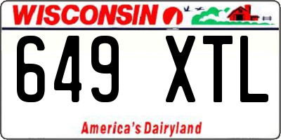 WI license plate 649XTL