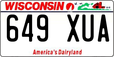 WI license plate 649XUA