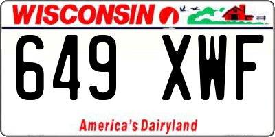 WI license plate 649XWF