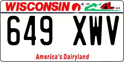 WI license plate 649XWV
