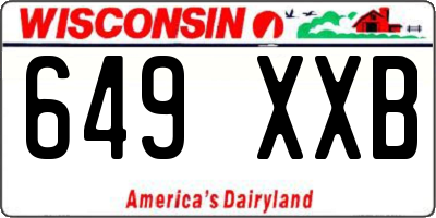 WI license plate 649XXB