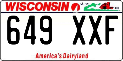 WI license plate 649XXF
