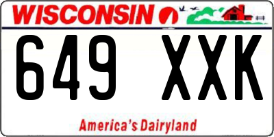 WI license plate 649XXK