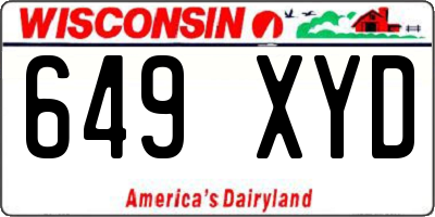 WI license plate 649XYD