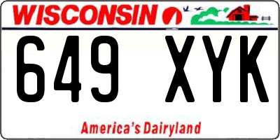 WI license plate 649XYK