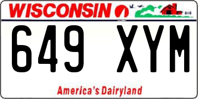 WI license plate 649XYM