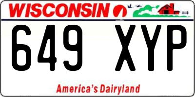 WI license plate 649XYP