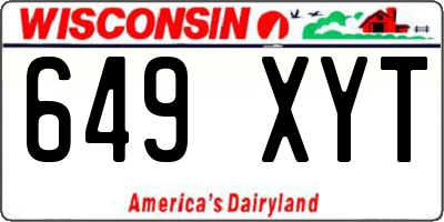 WI license plate 649XYT