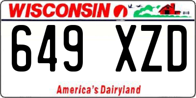 WI license plate 649XZD