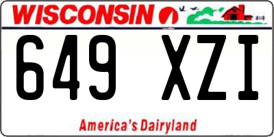 WI license plate 649XZI