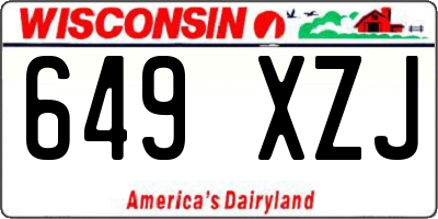 WI license plate 649XZJ