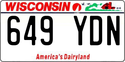 WI license plate 649YDN