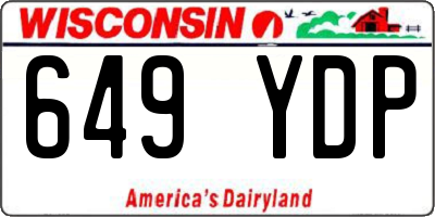 WI license plate 649YDP
